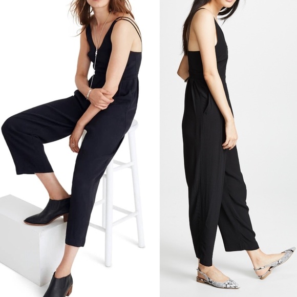 Madewell Pants - Madewell V-Neck Black Jumpsuit Size 20